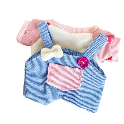 Overalls und Tops für Puppen, süße Kleidung 20 cm Puppenumstürme und Tops | Gute Verarbeitung entzückender vorgetäuschter Spiele Outfits Dolls Dress Up für Schlafzimmer, Schlafsaal von Generic