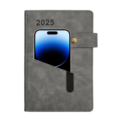 PU Leather Notebook - 2025 Monthly Daily Planner Book | Monatlicher Tagesplaner 2025, 365-Tage-Planer-Notizblock, Veranstaltungsplanerbuch für Arbeit, Studium, Zeitplan, Geschäft von Generic