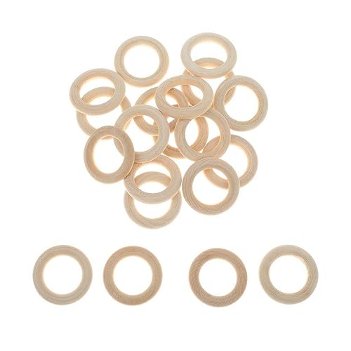 Packung mit 20 3,5 cm natürlichen Holz Loop Ring Holz Material für DIY Schmuckzubehör kreativ und nützlich Nizza verarbeitet von Generic