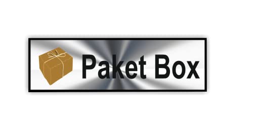 Paketbox Kennzeichnung Aufkleber für Ihre Paketbox Symbol Aufkleber (RP37) (30cm x 10cm silber) von generic