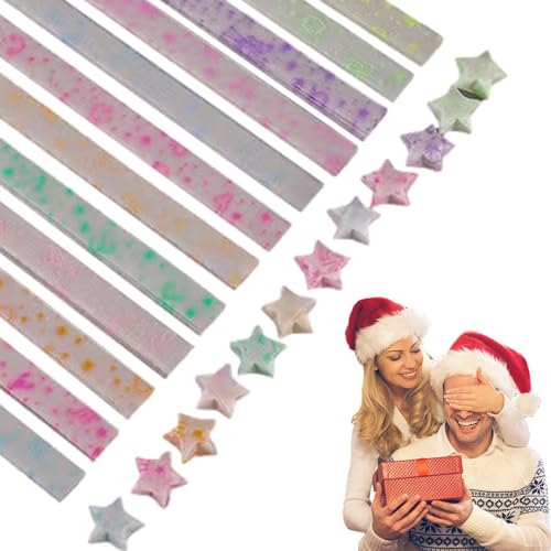 Paper Lucky Star Lucky Star Streifen Papierhandwerk mit nachtleuchtenden Faltstreifen | Für Zubehör, Weihnachtsdekorationen und Bastelbedarf Paper Lucky Star Lucky Star Streifen Papierhandwerk mit nachtleuchtenden Faltstreifen | Für Zubehör, Weihnachtsdekorationen und Bastelbedarf von Generic