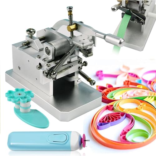 Paper Quilling Set – Fransen-Schneidemaschine Mit Einstellbarer Breite 0,3-4mm, Elektrischer Quilling-Stift & DIY-Rollwerkzeug, Zum Quilten & Basteln von Generic