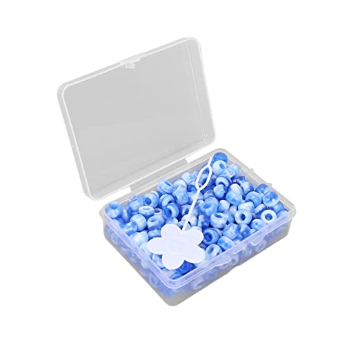 Pastell-Perlen, DIY-Schmuckherstellungsperlen mit Aufbewahrungsbox, 200 Stück Bonbonperlen für Armbänder Zum Basteln von Armbändern, Halsketten und Haarschmuck (BLUE) von Generic