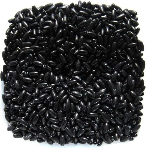 Pearl Black Oat/Rice UPOV Acryl-/Kunst-/Kunststoffperlen, 3 mm x 6 mm, 500 Stück von Generic