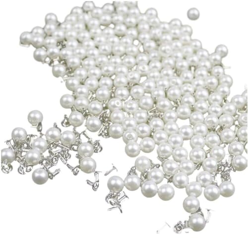 Pearl Niets Nieten 100pcs Perle Nieten Nieten Pins Kit Für Kleidungshuttaschen Schuhzubehör Schmuckzubehör Zuzulegen von Generic