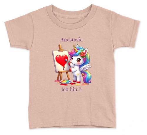 Personalisiertes Bügelbild Einhorn 4 für einen Besonderen Menschen in Ihrem Leben zum selber Aufbügeln mit Wunsch Namen Text Mädchen Frau UNISEX Transfer Geburtstag Geschenk von Generic