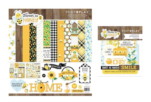 Photoplay Sweet as Honey 2 Collection Bundle – 30,5 x 30,5 cm Sammelset + Ephemera-Karton-Stanzformen von Generic