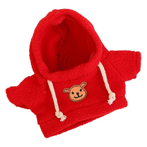 Plüsch Puppe Kleidung - Bär Hoodie Pullover - Plüsch Capybara Puppe Kostüm Bär Spielzeug Outfits Zubehör Stofftier Shirt für 7,87 bis 9,84 Zoll Größe Puppen von Generic