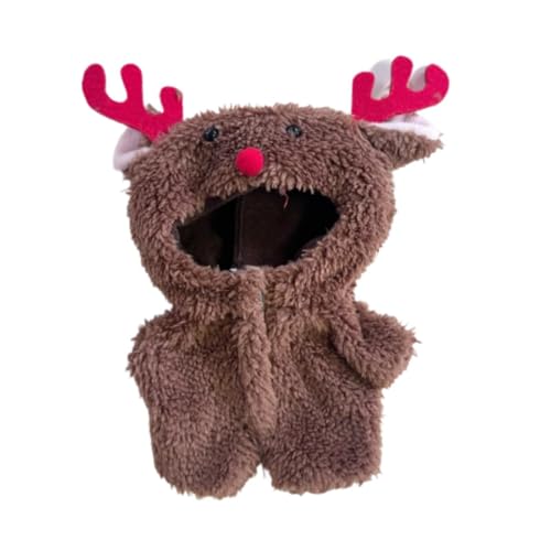 Plüsch Puppe Strampler Deer Overall Weihnachten Kostüm Puppe Kleidung 15cm 17cm Puppe von Generic