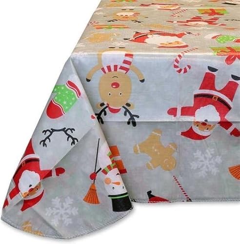 Polyester Weihnachten Weihnachten Party Tischdecke - Grau - 140x230 cm von Generic