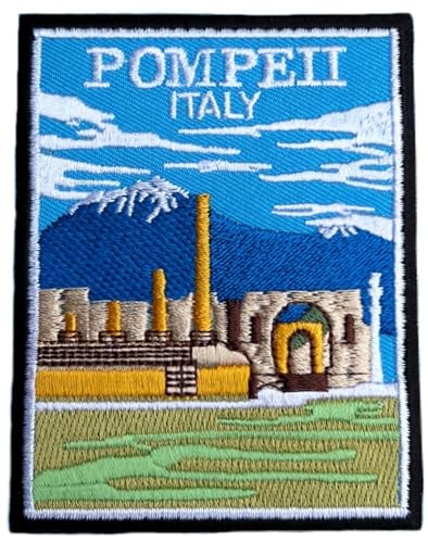 Pompeji Neapel Italien Patch (8,9 cm) Aufbügler / Aufnäher, Reise, Italien, Souvenir, Emblem, Kampanien, Tempel des Jupiters, römische Geschenkflicken von Generic