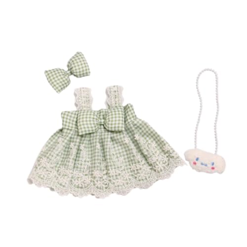 Prinzessinnenkleid für Puppen mit Haarschmuck, Puppenrock, Puppenkleidung für 38 cm Puppen, Kleidung Und Accessoires, GrÜn von Generic