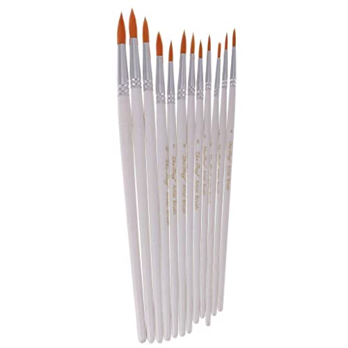 Professioneller Pinsel 12er Set Feine Details Pinsel für Acryl Aquarell Ölgemälde Robust und praktischBequem und attraktiv von Generic