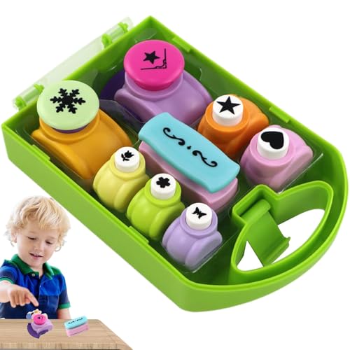 Punch Craft Set, Kinderform Hall Puncher | Kinder Kreatives Loch Punch Craft Puncher Puncher Puncher Puncher Puncher Punch Cutter Punch Cutter Child Children's Circular Hole Puncher Puncher Punch -Pun von Generic