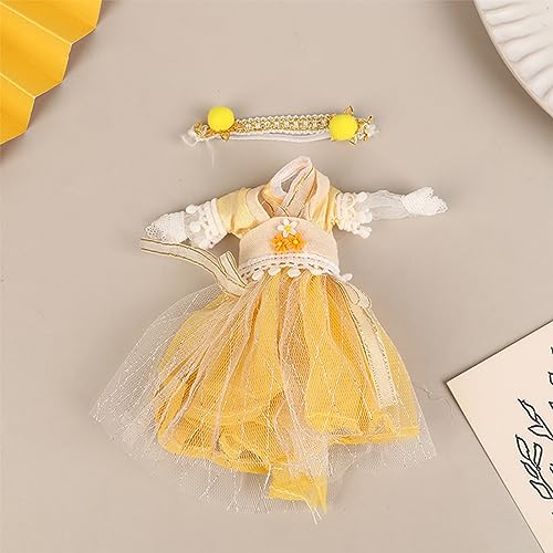 Puppe Hanfu Kleidung Kleid Puppe im chinesischen Stil Antiker Kostüm Kleid Puppen Kleidung Accessoires Mädchen von Generic