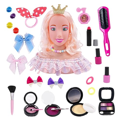 Puppe mit Frisurkopf für Mädchen, Puppenkopf zum Frisieren der Haare | Haarpuppe mit Mannequinkopf | Puppenkopf für Kosmetologieübungen für Mädchen ab 3 Jahren Puppe mit Frisurkopf für Mädchen, Puppenkopf zum Frisieren der Haare | Haarpuppe mit Mannequinkopf | Puppenkopf für Kosmetologieübungen für Mädchen ab 3 Jahren von Generic