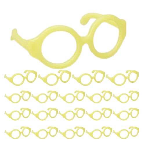 Puppenbrillen,Puppenbrillen | Linsenlose Brillen für Puppen - Puppenbrillen, 20 kleine Brillen für 7–12 Zoll große Puppen, Puppenkostüm-Zubehör von Generic