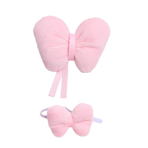 Puppenkleidung für 15 cm Puppenkostüm, Cosplay, Einfach zu Tragen, Zum Selbermachen Ihrer Eigenen Puppe, Schöne Kleidung, Schlüsselanhänger Zubehör, Rosa Plüschschleifen von Generic