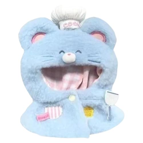 Puppenpuppenkleidung für 10 cm Puppe Plüsch Puppe Mantel Up Blue Cartoon Cosplay Kostüm Kleidung für Plüschpuppe von Generic