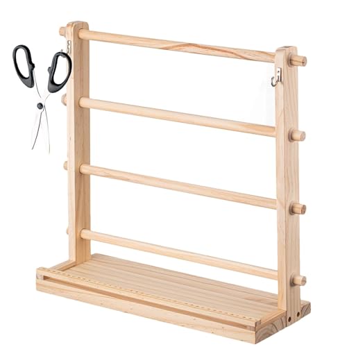 Rack zur Aufbewahrung des Bandes Organizer zur Aufbewahrung der Holzspule mit 4 Ebenen Spulenorganisator für Handwerksraum Kuchen Shop von Generic