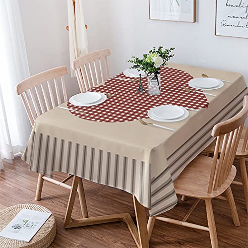 Rechteckig Tischtuch Valentinstag Vintage Liebendes Herz Abwaschbar Tischtuch Abwaschbar Schmutzabweisend Geburtstagstischdecke, Für Cafe, Garten, 137x183cm von Generic