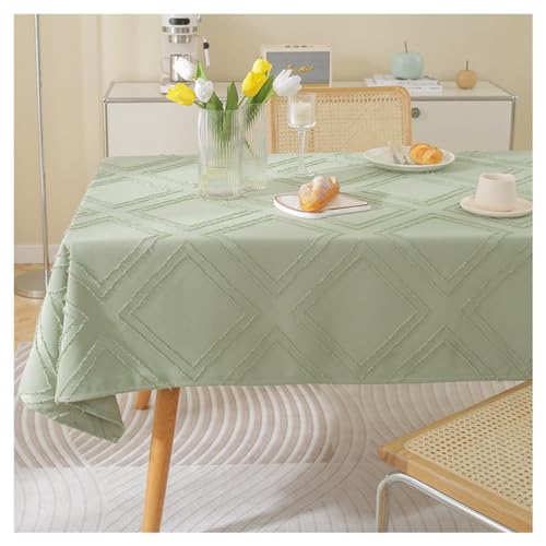 Rechteckige Tischdecke, Wasserabweisend Tafeldecke Tischwäsche Fleckschutz, Für Heim- Und Partys Festivals, Picknicks, Küchen, Hochzeiten (Green 110x110cm) von Generic