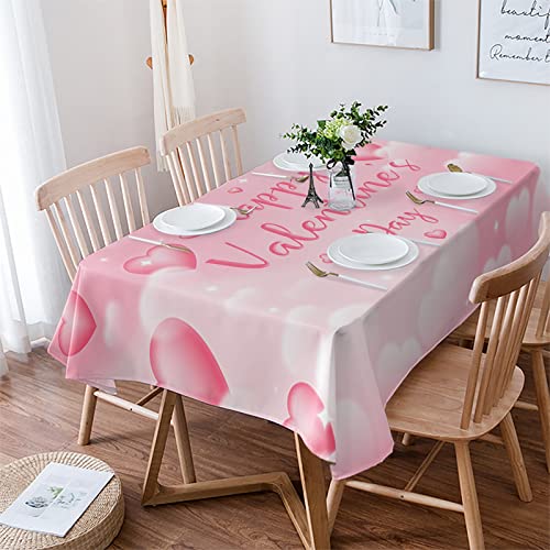 Rechteckige Tischdecke Alles Gute Zum Valentinstag Ombre Liebe Herz Rosa Textur Geburtstagstischdecke Auslaufsicher Abwaschbar Wasserdicht Tischdecken, Für Esszimmer, Party, 137x183cm von Generic