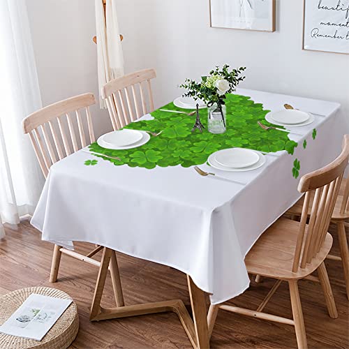 Rechteckige Tischdecke St. Patrick's Day Glückskleeblatt Liebe Form Abwaschbar Tischtuch Staubdicht Auslaufsicher Tischdecke Für Küche, Für Tischdekoration, Küche, 137x183cm von Generic