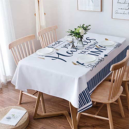 Rechteckige Tischdecke Waschen Sie Ihre Hände Textur Text Badezimmer Drucken Tischdecke Abwaschbar Staubdicht Party Tischdecke, Für Cafe, Picknick, 137x183cm von Generic