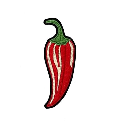 Red Chili Pepper Patches, Hot Pepper Embroidery Iron On Applique Patch, Vegetables Patches for Jackets, Clothing, Dress, Jeans, Hat, Backpacks, Clothes, 3.5 Inch Red Chili Pepper Patches, Hot Pepper Embroidery Iron On Applique Patch, Vegetables Patches for Jackets, Clothing, Dress, Jeans, Hat, Backpacks, Clothes, 3.5 Inch von Generic