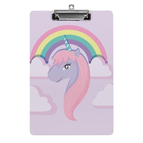 Regenbogen Einhorn Klemmbrett A4 Schreibbrett Pad Halter Für Büro Klassenzimmer Restaurants von Generic