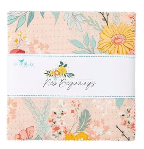 Riley Blake New Beginnings Collection von Sandy Gervais von Pieces from My Heart, hochwertiger Quiltstoff, perfekt zum Quilten, Basteln, Nähprojekte und mehr (12,7 cm stapelbar) von Generic