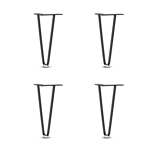 Robuste Haarnadel-Möbelbeine, Metall-Heimwerkerprojekte Für Fernsehständer, Sofa, Schrank Usw. Mit Bodenschonern, 4 Stück von Generic