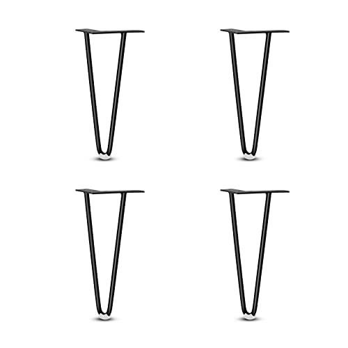 Robuste Haarnadel-Möbelbeine, Metall-Heimwerkerprojekte Für Fernsehständer, Sofa, Schrank Usw. Mit Bodenschonern, 4 Stück von Generic