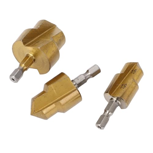 Rohrlochöffner Bits, PPR -Hebebohrer 15-19 Mm 18‑24 Mm 24-31 Mm 90 Grad Winkelspitze 3pcs für Plastikprodukte Bohren von Generic