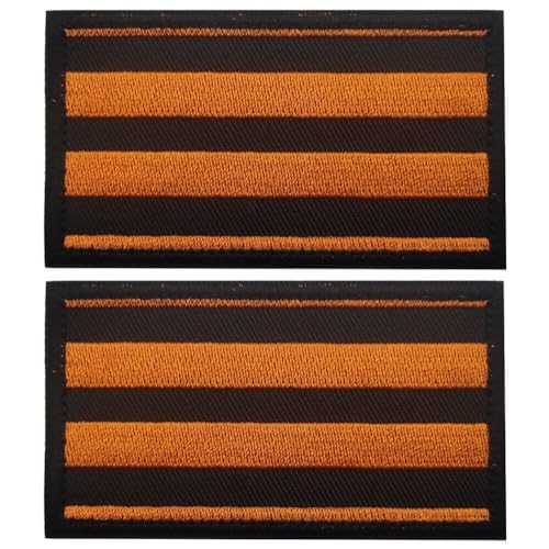Russland Saint George Band-Stickerei-Patch 2 Stück Klettverschluss Emblem-Patch Militär-Patch für Hüte Taschen Kleidung Russland Saint George Band-Stickerei-Patch 2 Stück Klettverschluss Emblem-Patch Militär-Patch für Hüte Taschen Kleidung von Generic