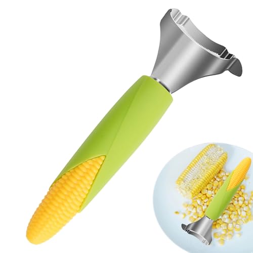 SHEELER CORN - Maiskolbenentferner aus Edelstahl in Lebensmittelqualität, ideales Küchenutensil | Effizienter Maiskolbenstreifen mit Anti-Rutsch-Griff für schnelles Entfernen des Kernels und von Generic