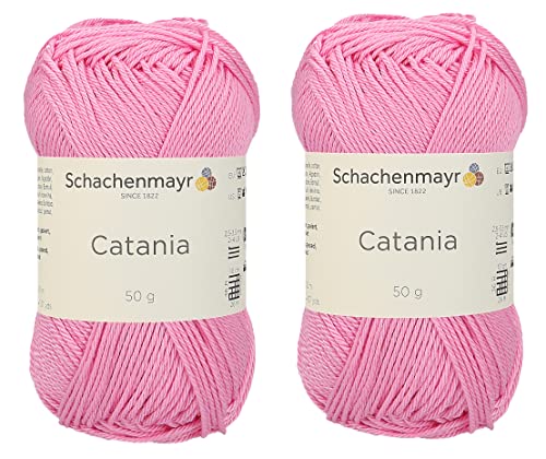 SMC Catania Originals 100% merzerisiertes Baumwollgarn, insgesamt 100 g, 50 g, 136 Yrds Amigurumi Garn Fine-Sport 2 (222 Orchideen) von Generic