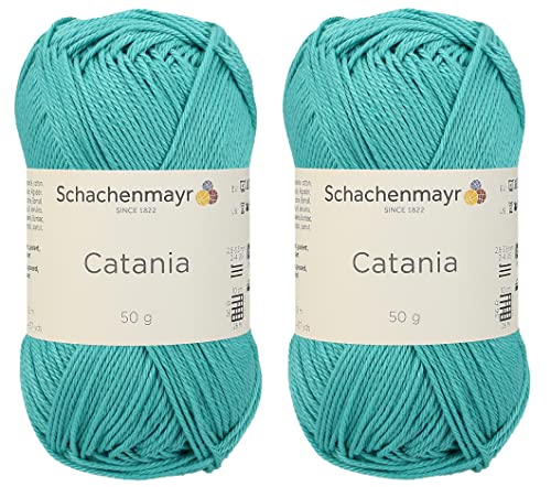 SMC Catania Originals 100% merzerisiertes Baumwollgarn, insgesamt 100 g, 50 g, 136 Yrds Amigurumi Garn Fine-Sport 2 (253 Jade) von Generic