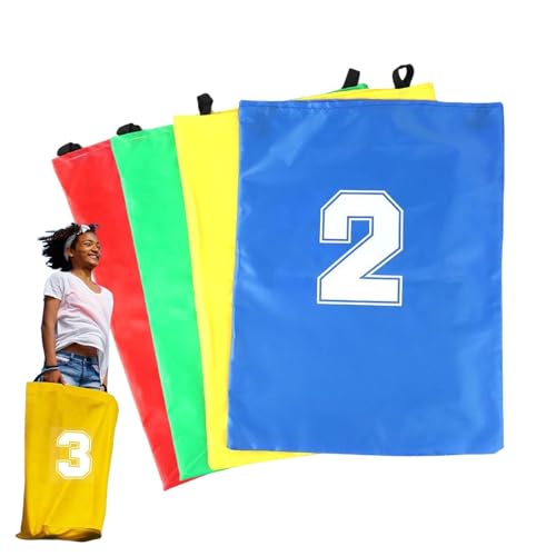 Sack Race Bags, lose Taschen, 4 Stück Einkaufstaschen aus , Außenspiele, 50 x 71 cm, für den Außenbereich, für Hinterhof Sack Race Bags, lose Taschen, 4 Stück Einkaufstaschen aus , Außenspiele, 50 x 71 cm, für den Außenbereich, für Hinterhof von Generic