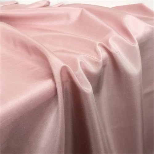 Satinstoff Meterware, 3/5/10 m, einfarbig, 16 Momme, Seiden-Baumwollstoff, Seidenfutterstoff, weicher, glatter Stoff, 17 Pink, 140 cm x 10 m von Generic