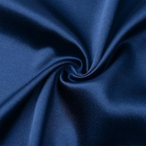 Satinstoff Meterware, 3/5/10 m, glänzender Krepp-Satinstoff zum Nähen von Brautkleidern, einfarbig, weich und glatt, Meterware 29, 150 cm x 5 m von Generic