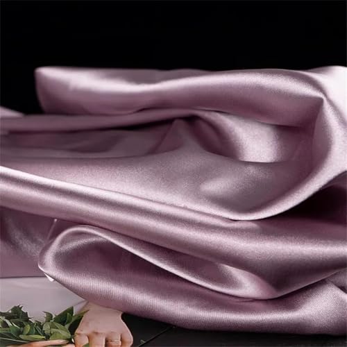 Satinstoff Meterware, Seidiger Satinstoff Meterware Hochzeitskleid Material Einfarbig Partydeko Stoff Zum Nähen Basteln 10 150cmx3yard von Generic