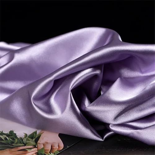 Satinstoff Meterware, Seidiger Satinstoff Meterware Hochzeitskleidmaterial Einfarbig Partydeko Stoff Zum Nähen Basteln 11 150cmx3yard von Generic