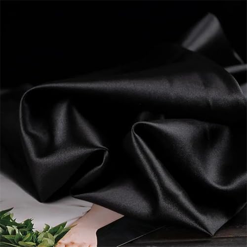 Satinstoff Meterware, Seidiger Satinstoff Meterware Hochzeitskleidmaterial Einfarbig Partydeko Stoff Zum Nähen Basteln 22 150cmx3yard von Generic