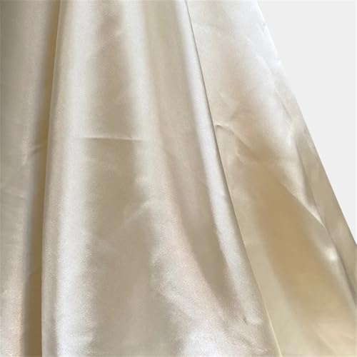 Satinstoff Meterware, Seidiger Satinstoff Meterware Hochzeitskleidmaterial Einfarbig Partydeko Stoff Zum Nähen Basteln 7 150cmx3yard von Generic