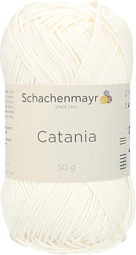 Schachenmayr (SMC) Catania Originals – 100% merzerisiertes Baumwollgarn, 50 g, 125 m (136 Yards) – Fine Sport #2 – weiches, strapazierfähiges Garn für Amigurumi, Stricken, Häkeln und Baby-Projekte von Generic