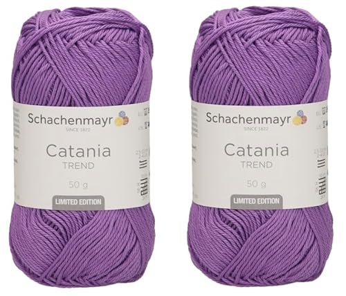 Schachenmayr Catania Garn, limitierte Auflage, Farben 301, seltene Farbe, merzerisiertes Baumwollgarn, weiches Amigurumi-Garn zum Häkeln und Stricken, 2 feine Sportgarne (2, 301) von Generic