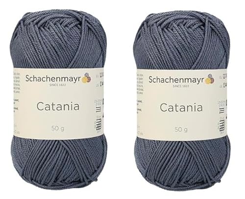 Schachenmayr Catania Garn, limitierte Auflage, Farben 393, seltene Farbe, merzerisiertes Baumwollgarn, weiches Amigurumi-Garn zum Häkeln und Stricken, 2 feine Sportgarne (2, 393) von Generic