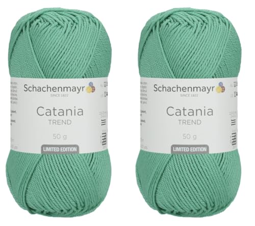 Schachenmayr Catania Garn, limitierte Auflage, Farben 508, seltene Farbe, merzerisiertes Baumwollgarn, weiches Amigurumi-Garn zum Häkeln und Stricken, 2 feine Sportgarne (2, 508) von Generic